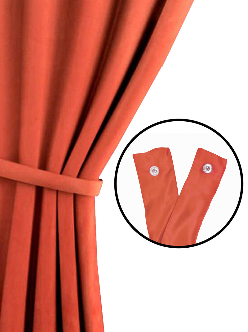 Satin Blackout Light Blocking & Soundproof Curtain <small> (plain-rust)</small>