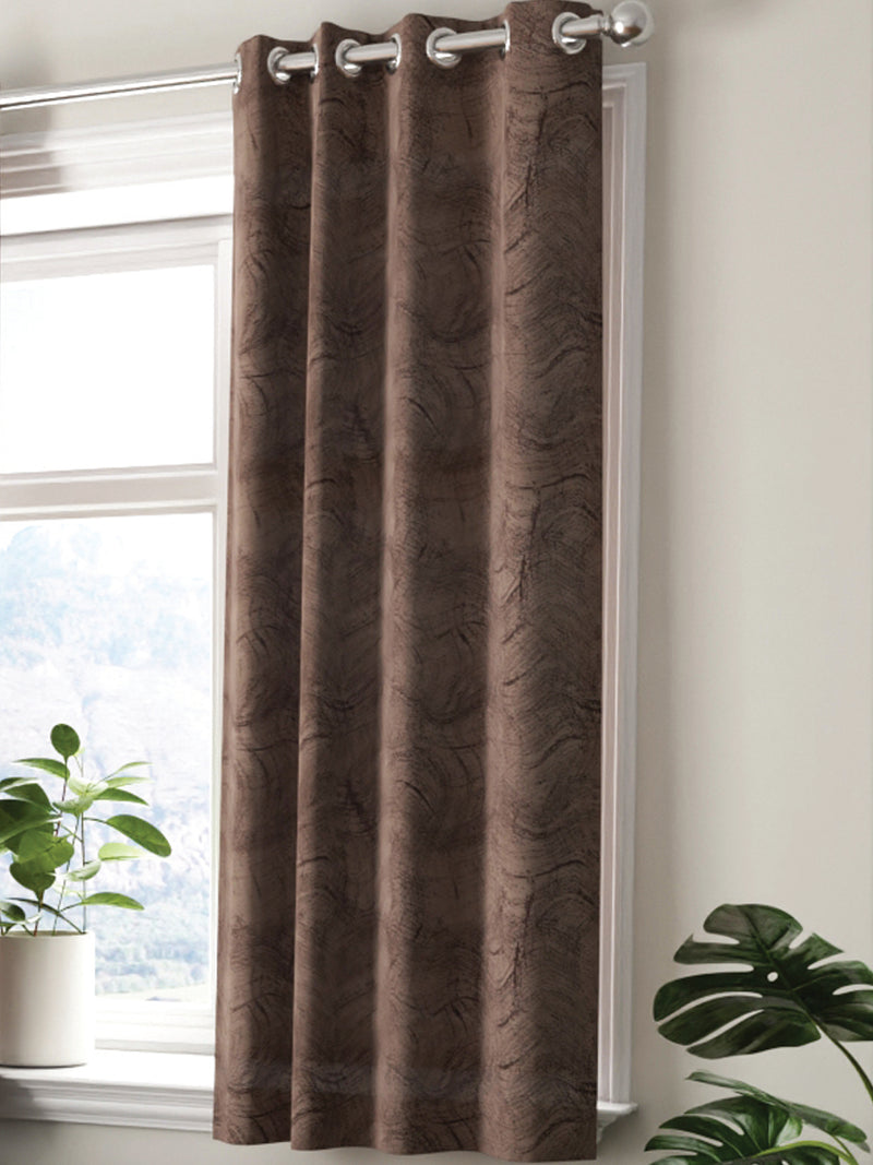 Jacquard Blackout Eyelet Curtain <small> (abstract-coffee)</small>