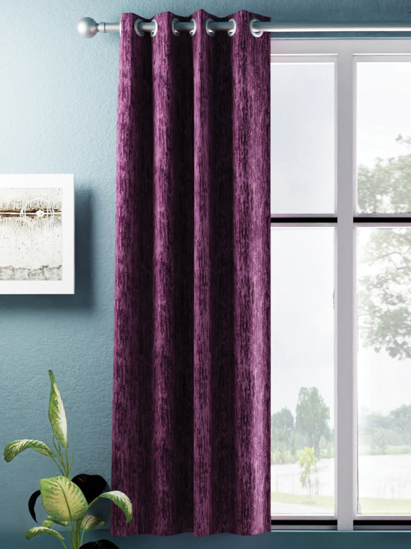 Jacquard Blackout Eyelet Curtain <small> (abstract-grape)</small>